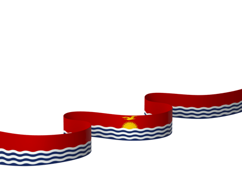 Kiribati flag element design national independence day banner ribbon png
