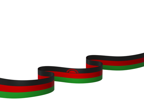 Malawi flag element design national independence day banner ribbon png