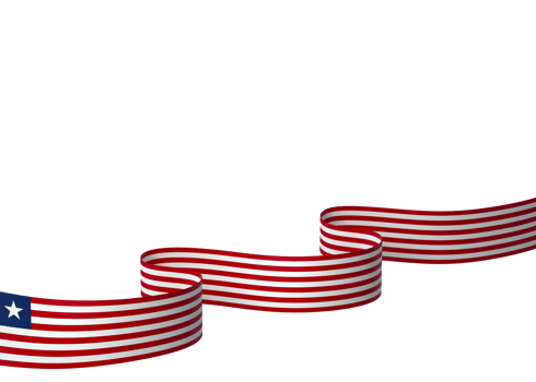 Liberia flag element design national independence day banner ribbon png