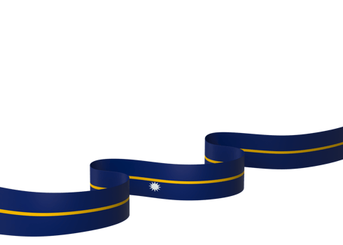 Nauru flag element design national independence day banner ribbon png
