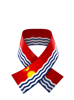 Kiribati flag element design national independence day banner ribbon png