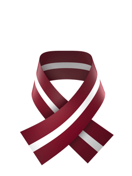 Latvia flag element design national independence day banner ribbon png