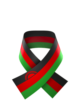 Malawi flag element design national independence day banner ribbon png
