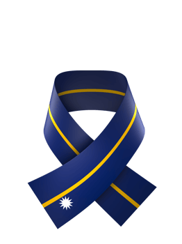 Nauru flag element design national independence day banner ribbon png