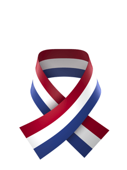 Netherlands flag element design national independence day banner ribbon png