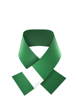 Nigeria flag element design national independence day banner ribbon png