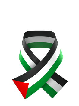Palestine flag element design national independence day banner ribbon png