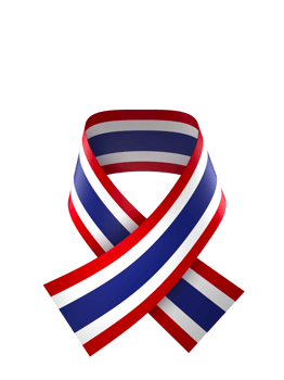 Thailand flag element design national independence day banner ribbon png
