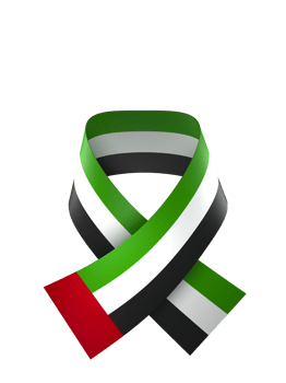 United Arab Emirates flag element design national independence day banner ribbon png