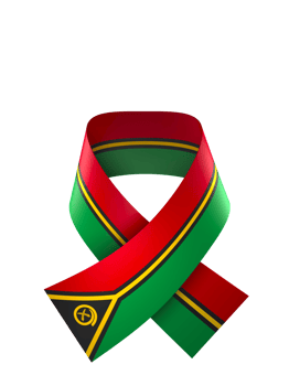 Vanuatu flag element design national independence day banner ribbon png