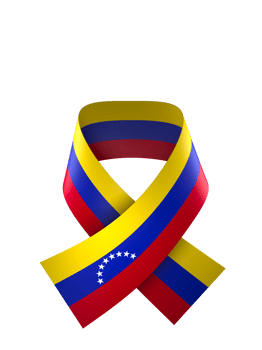 Venezuela flag element design national independence day banner ribbon png