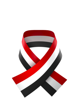 Yemen flag element design national independence day banner ribbon png
