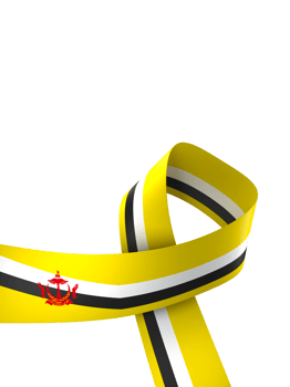 Brunei flag element design national independence day banner ribbon png