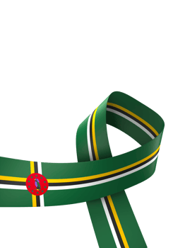 Dominica flag element design national independence day banner ribbon png