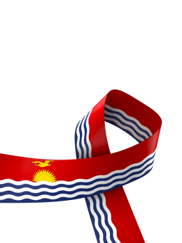 Kiribati flag element design national independence day banner ribbon png
