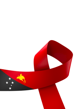 Papua New Guinea flag element design national independence day banner ribbon png