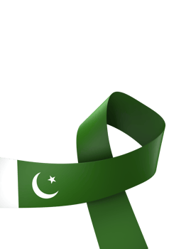 Pakistan flag element design national independence day banner ribbon png