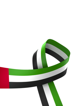 United Arab Emirates flag element design national independence day banner ribbon png