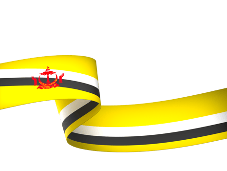 Brunei flag element design national independence day banner ribbon png