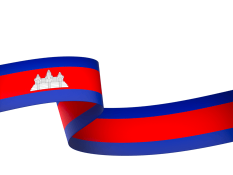 Cambodia flag element design national independence day banner ribbon png