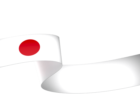 Japan flag element design national independence day banner ribbon png