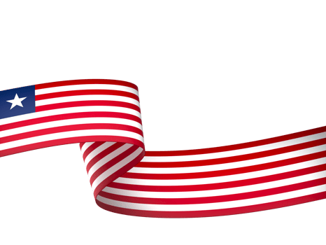 Liberia flag element design national independence day banner ribbon png