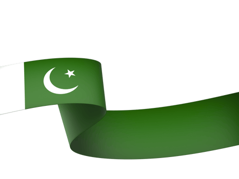 Pakistan flag element design national independence day banner ribbon png