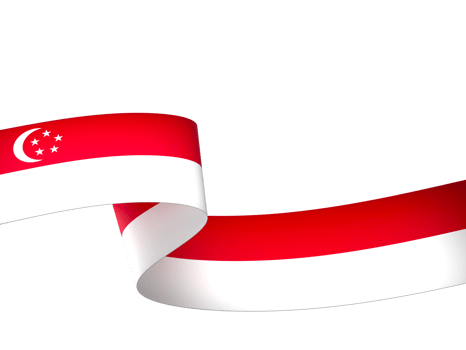 Singapore flag element design national independence day banner ribbon png