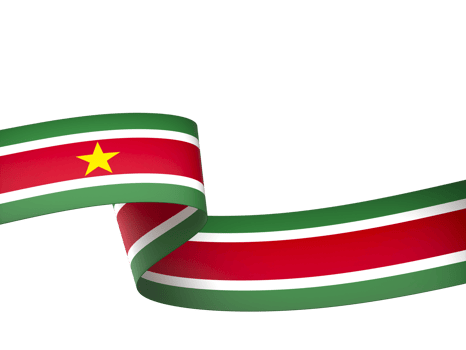Suriname flag element design national independence day banner ribbon png