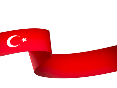 Turkey flag element design national independence day banner ribbon png