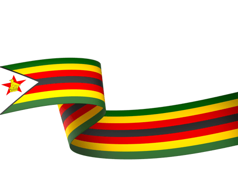 Zimbabwe flag element design national independence day banner ribbon png