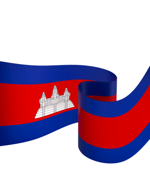 Cambodia flag element design national independence day banner ribbon png