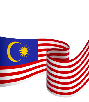 Malaysia flag element design national independence day banner ribbon png