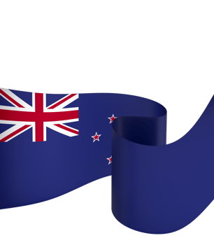 New Zealand flag element design national independence day banner ribbon png