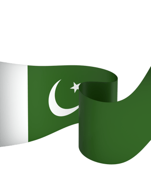 Pakistan flag element design national independence day banner ribbon png