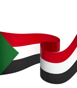 Sudan flag element design national independence day banner ribbon png