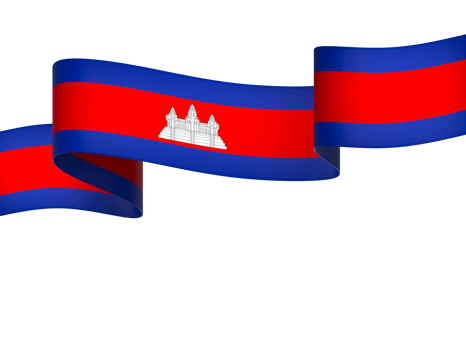 Cambodia flag element design national independence day banner ribbon png
