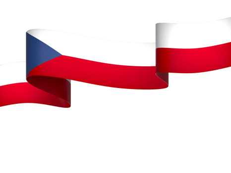 Czech Republic flag element design national independence day banner ribbon png