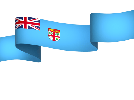 Fiji flag element design national independence day banner ribbon png