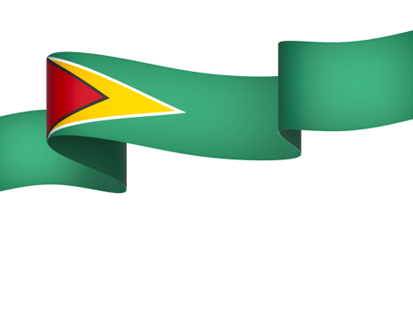 Guyana flag element design national independence day banner ribbon png