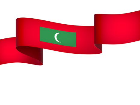 Maldives flag element design national independence day banner ribbon png