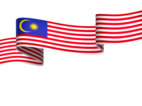 Malaysia flag element design national independence day banner ribbon png
