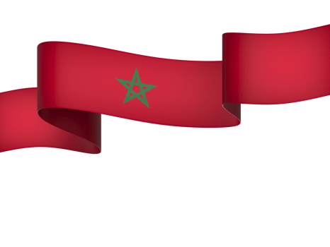 Morocco flag element design national independence day banner ribbon png