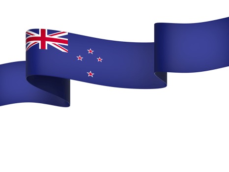 New Zealand flag element design national independence day banner ribbon png