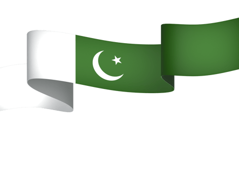 Pakistan flag element design national independence day banner ribbon png