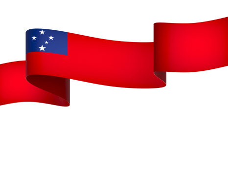 Samoa flag element design national independence day banner ribbon png