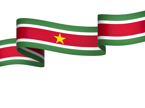 Suriname flag element design national independence day banner ribbon png