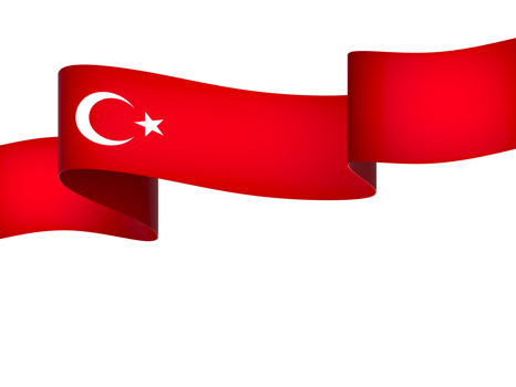 Turkey flag element design national independence day banner ribbon png