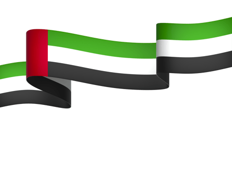 United Arab Emirates flag element design national independence day banner ribbon png