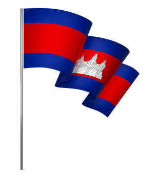 Cambodia flag element design national independence day banner ribbon png